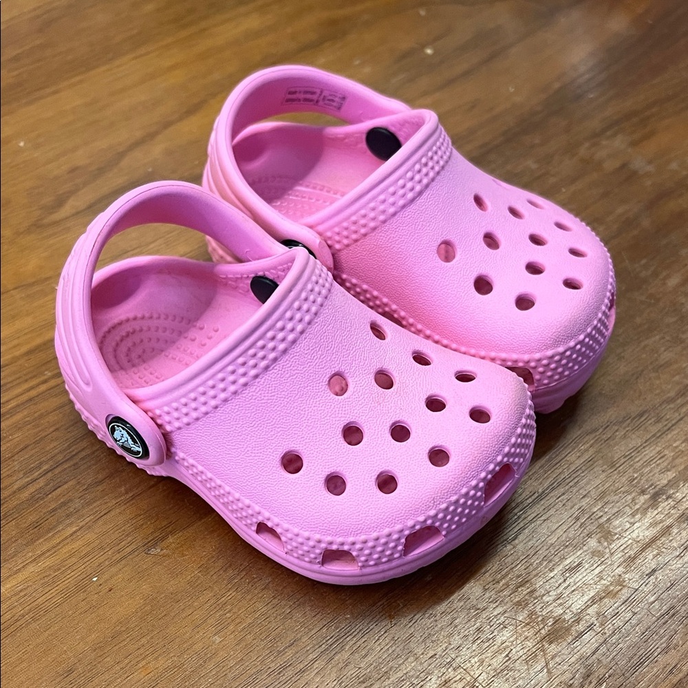 Pink Crocs, size C2/3